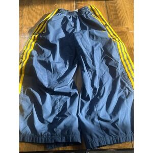 Adidas Adibreak Vintage Tear Away Track Pants Navy Blue Yellow Kids M 10-12